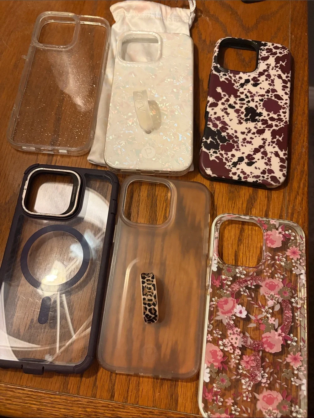 Assorted iphone16 pro max cases loopy, casely, asking $30 for all!!